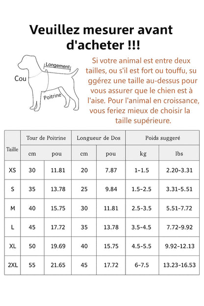 Vêtements de Noël pour chiens