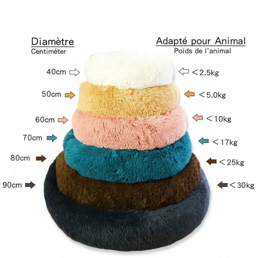 Lit rond pour chien et Chat, 40-90cm