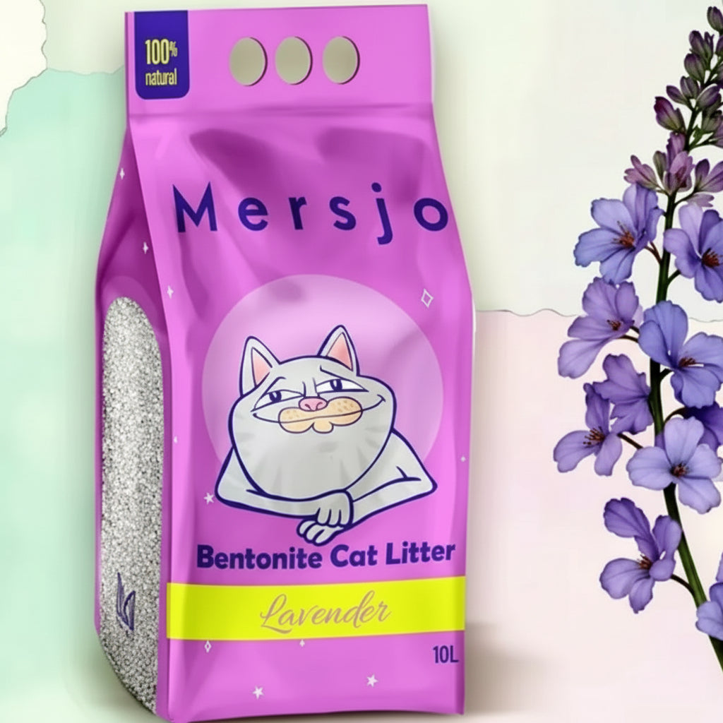 Litière pour Chat - Bentonite Lavande - 10L - Sans Poussière