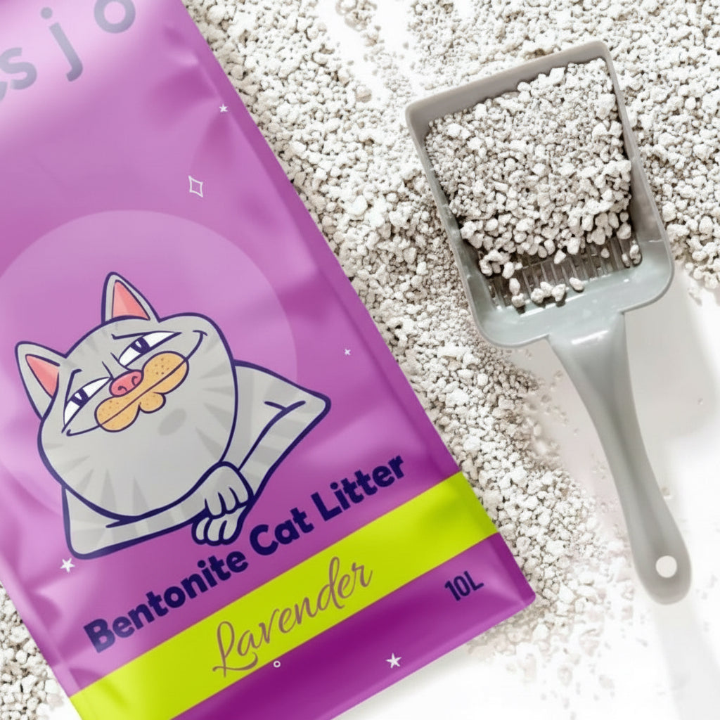 Litière pour Chat - Bentonite Lavande - 10L - Sans Poussière