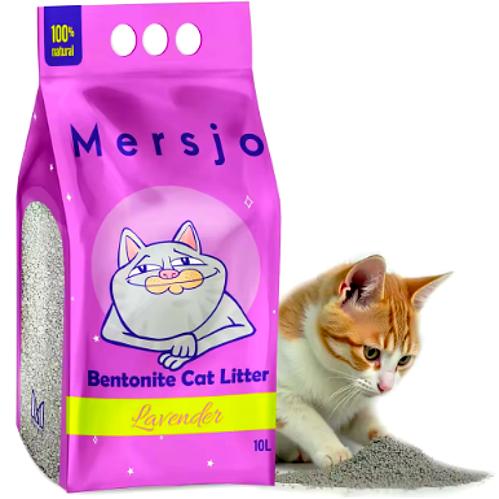 Litière pour Chat - Bentonite Lavande - 10L - Sans Poussière